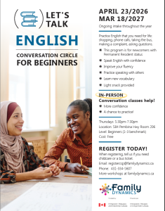 ENGLISH - CONVERSATION CIRCLE FOR BEGINNERS